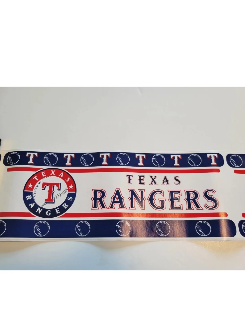 MLB Texas Rangers Peel & Stick Wallpaper Border – Navy, Red, White